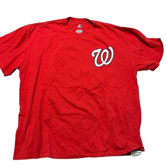 2009 Washington Nationals Michael Morse #38 Tee Majestic MLB Size 2XL - Picture 1 of 8